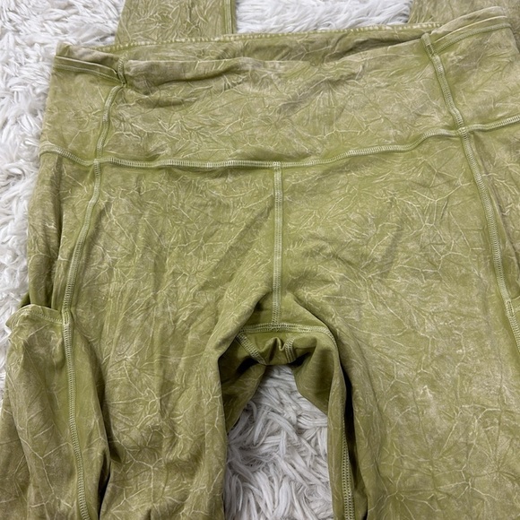 Lululemon Fast and Free High Rise Tight 25" *Ice Dye Ice Wash Hazel Green - Picture 2 of 6